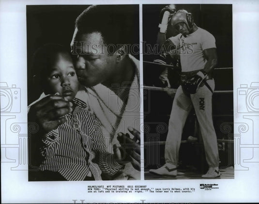 Press Photo New York: "Physical ability is not enough" says Larry Holmes - Historic Images