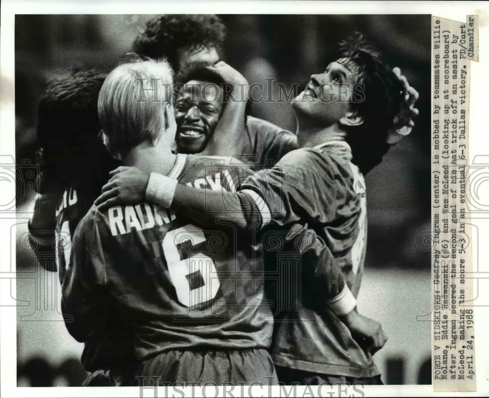 1988 Press Photo Godfrey Ingram, Willie Molano, Eddie Radwanski and Wes McLeod - Historic Images