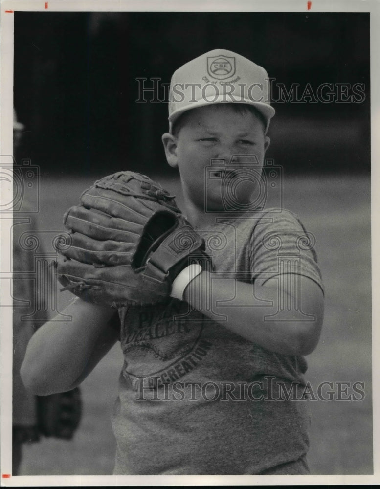 1991 Press Photo Clinton Nageotte-Young babe Ruth baseball - cvb54260 - Historic Images