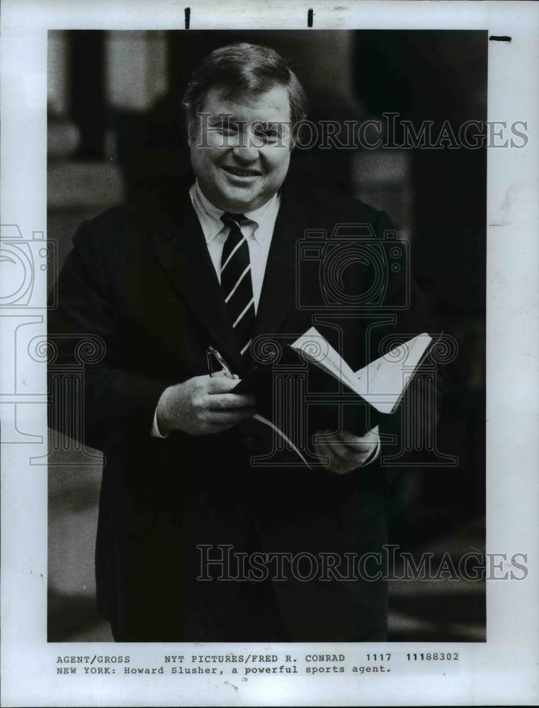 1984 Press Photo Howard Slusher, a powerful sports agent - cvb54262 - Historic Images