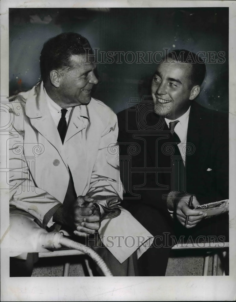 1955 Press Photo Frank Lane, Charlie Comiskey-Chicago White Sox - cvb54419 - Historic Images