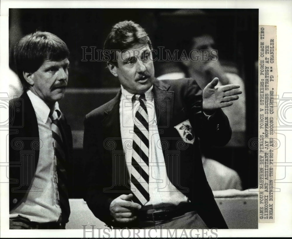 Press Photo Force Coach Timo Liekoski and Jay Hoffman - cvb54564 - Historic Images