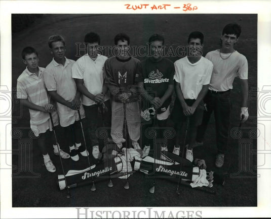 Press Photo Strongville High School Golfers - cvb54642 - Historic Images