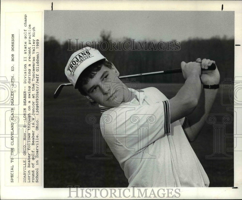 1989 Press Photo Zoarville Ohio Lorin Beaber Division II State Golf Champ. - Historic Images