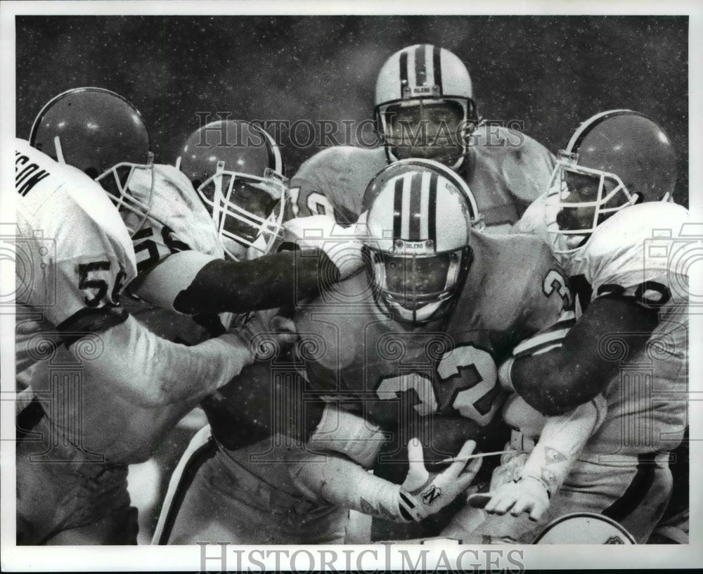 1988 Press Photo Alonzo Highsmith, David Grayson, Mike Johnson, Sims, Hairston - Historic Images