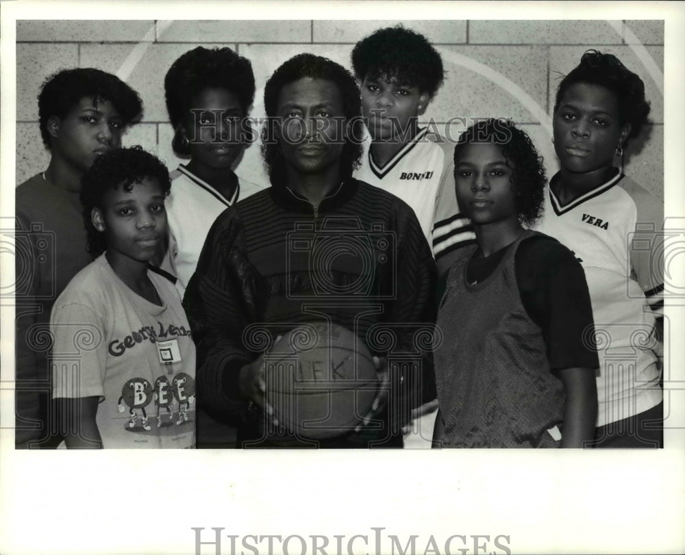 1989 Press Photo JFK High School Girls Basketball Team - cvb55061- Historic Images