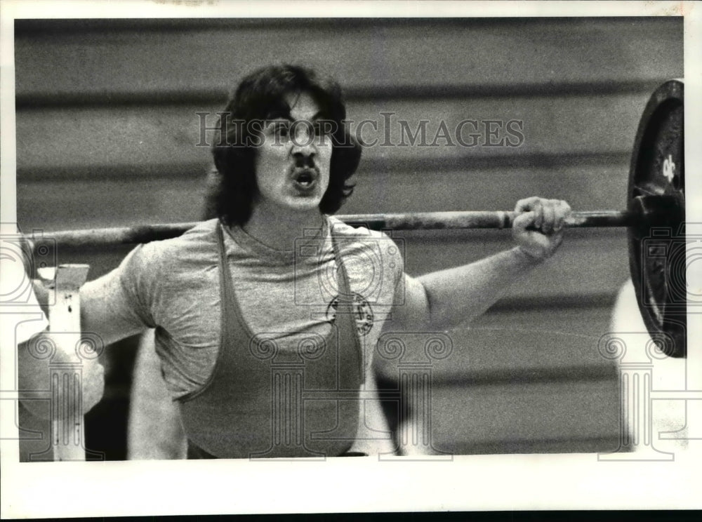 1981 Press Photo Powerlifting Tournament-Richard Voss 24, 20830 N Vine, Euclid - Historic Images