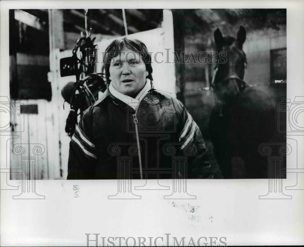 1979 Press Photo Fritz Wenzel with his horse baron Barnum - cvb55220 - Historic Images