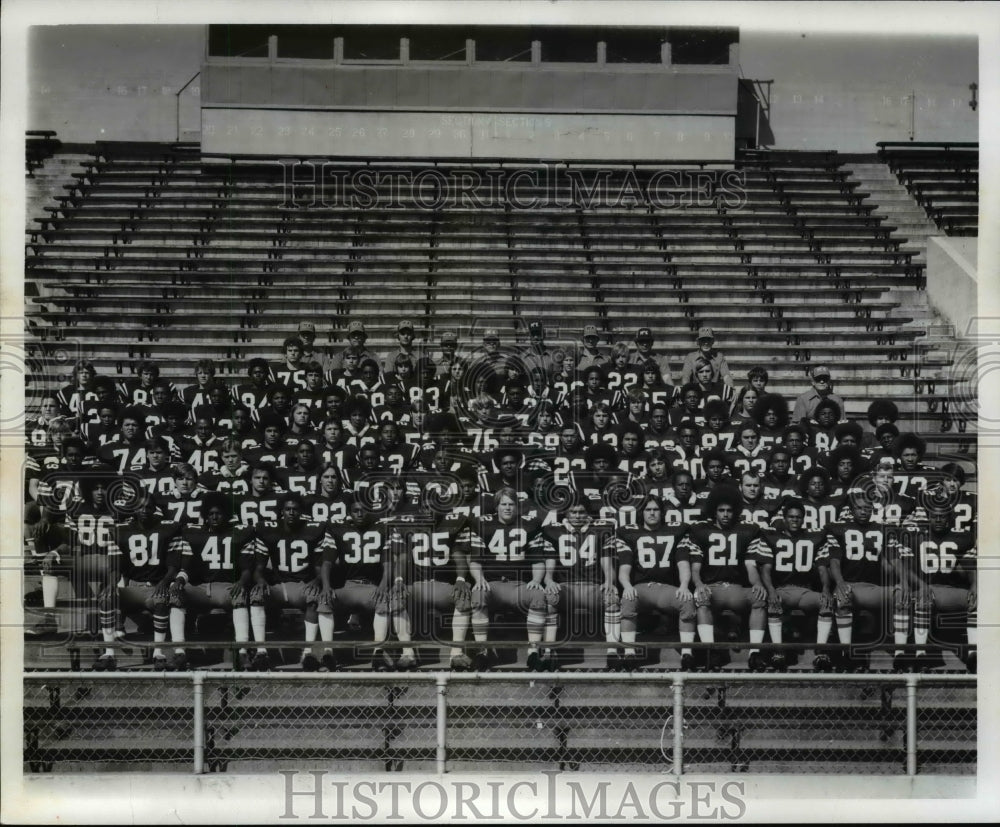 1976 Press Photo Canton McKinley High School Bulldogs Football players - Historic Images