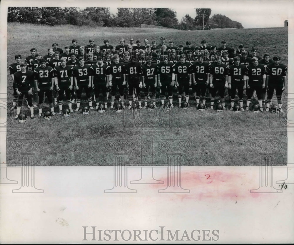 1971 Copley High Indians Football team members-Historic Images