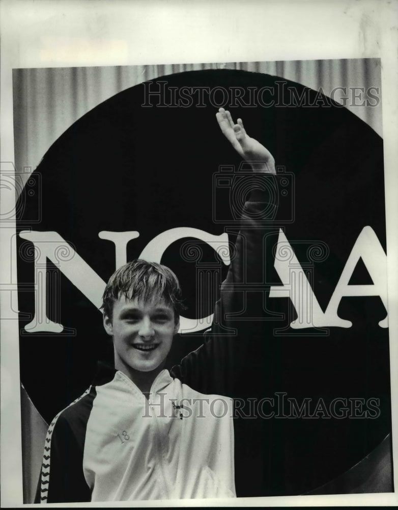 1984 Press Photo Kent Ferguson, University of Michigan NCAA div 1 Diving Champ- Historic Images