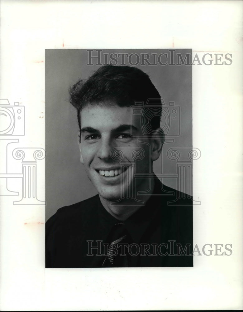 1991 Press Photo Kevin Zebrowski, West Geauga Player of Week Lake County - Historic Images