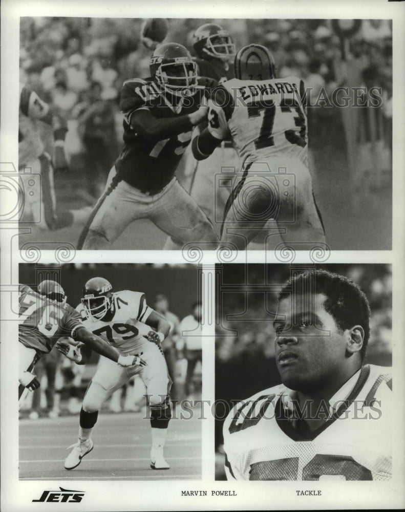 Press Photo Shots of Marvin Powell, New York Jets Tackle - cvb55800 - Historic Images