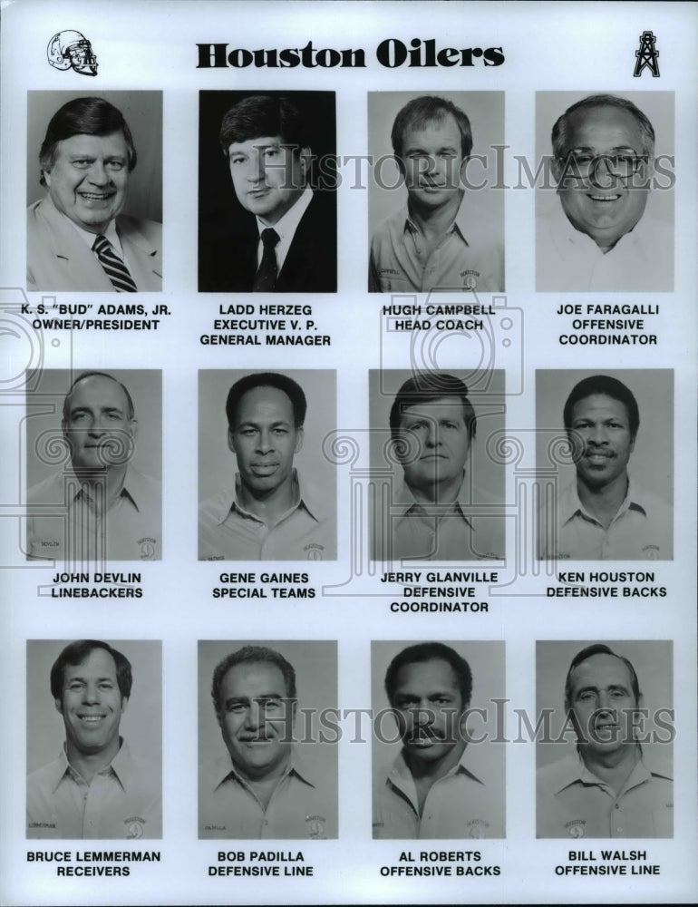 Press Photo Houston Oilers Staff - cvb55806 - Historic Images