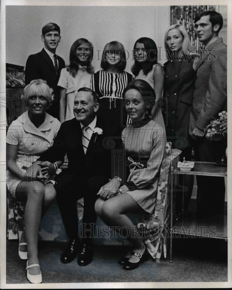 1969 Don Martin,retired tennis pro with Step children and children.-Historic Images
