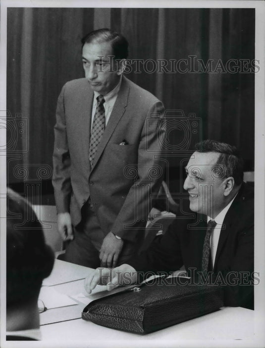 1968 Alva T. Bonda & Mike Zone at Board Ethics Hearing-Historic Images