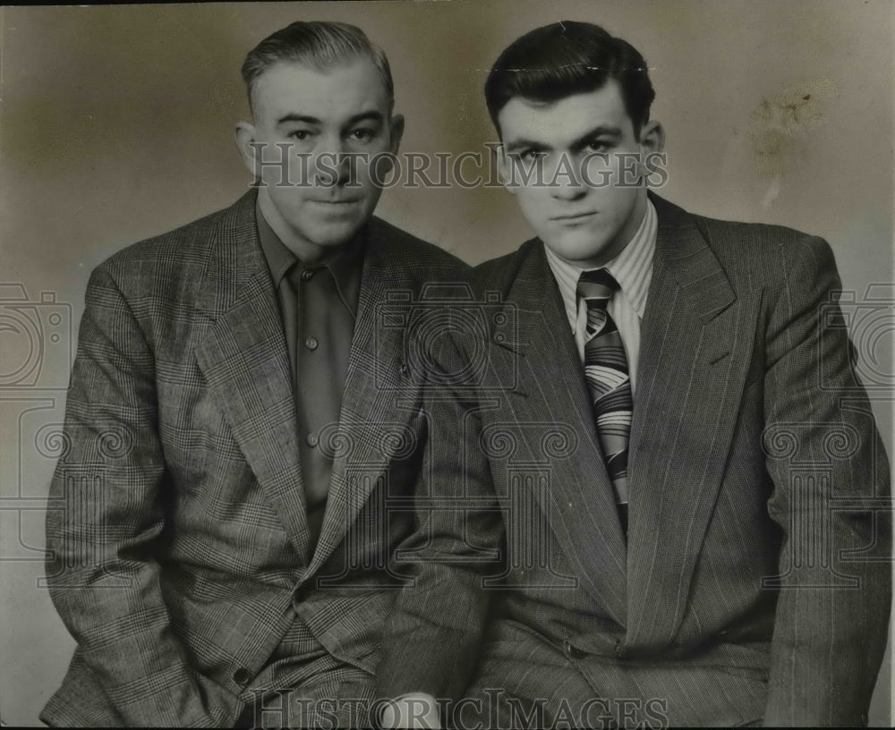 Press Photo John and Jackie Keough-father son combination in Golden Gloves - Historic Images