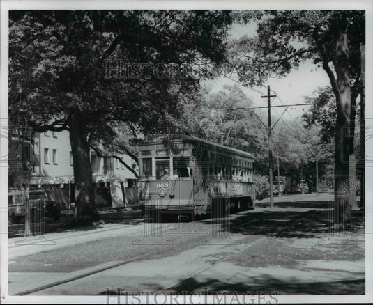 1977 Press Photo New Orlean's last street car line, St. Charles St. Luisiana - Historic Images