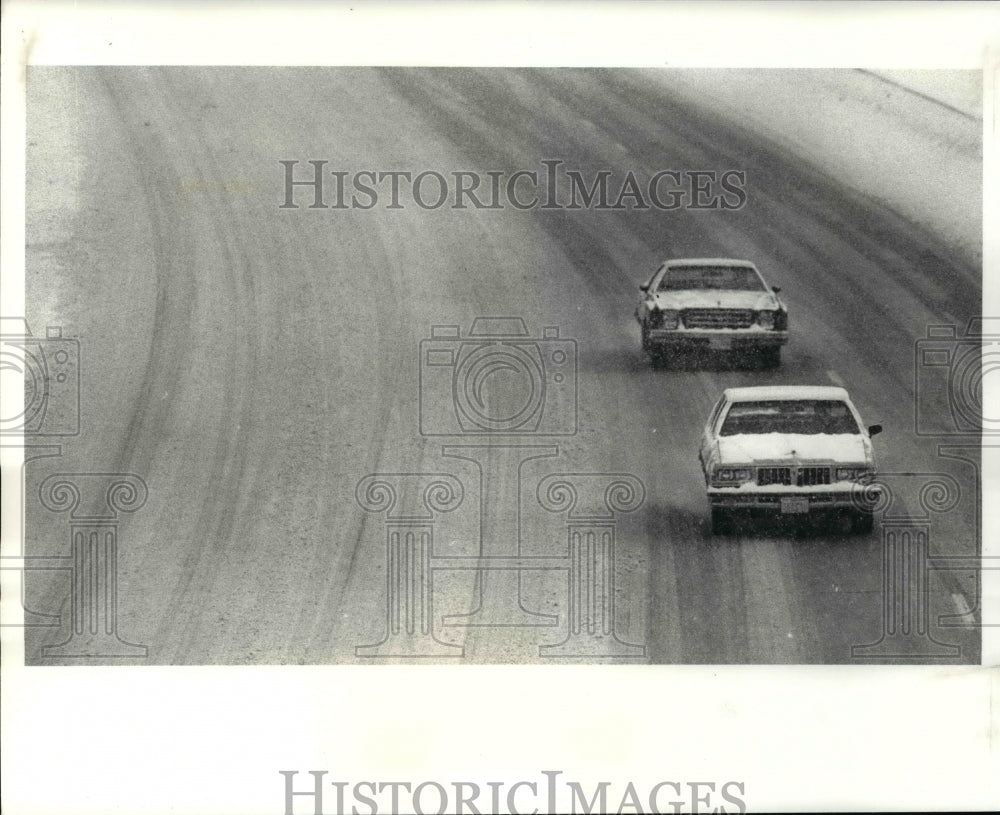 1988 Press Photo Short section of I90 West bound as seen from West 89th street - Historic Images