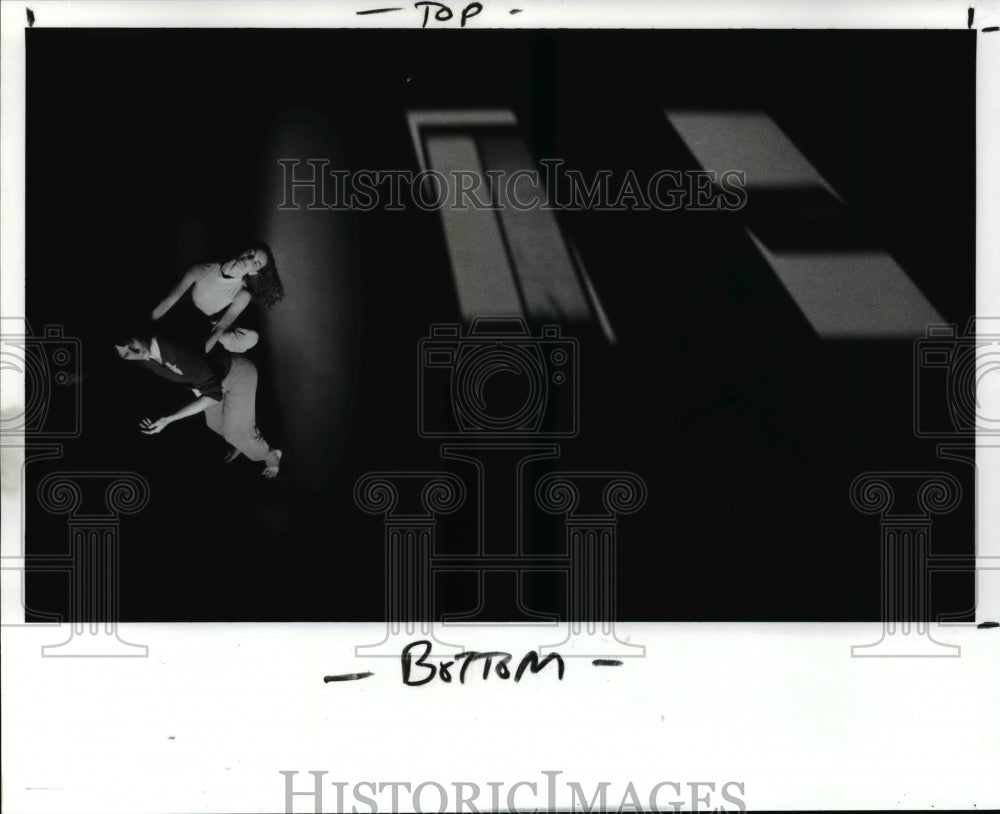 1989 Press Photo Oberlin College Dance members Nusha Martynuk &amp; Carter McAdams - Historic Images