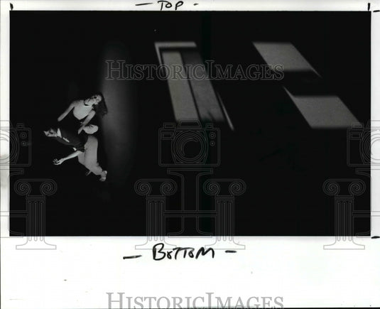 1989 Press Photo Oberlin College Dance members Nusha Martynuk & Carter McAdams - Historic Images