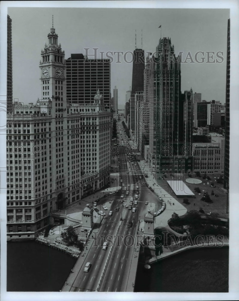 1980 Press Photo Chicago&#39;s Magnificent Mile of North Michigan Avenue-Illinois - Historic Images