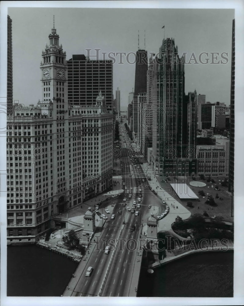 1980 Press Photo Chicago's Magnificent Mile of North Michigan Avenue-Illinois - Historic Images