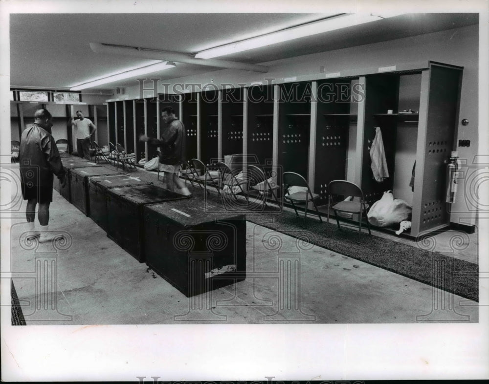 1965 Press Photo Cleveland Browns Training Quarter WRU Campus - Historic Images