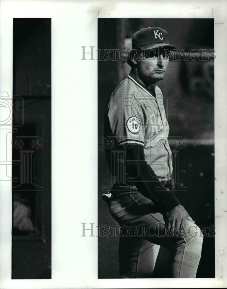 1987 Press Photo: Jim Eisenreich of Kansas City Baseball - Historic Images