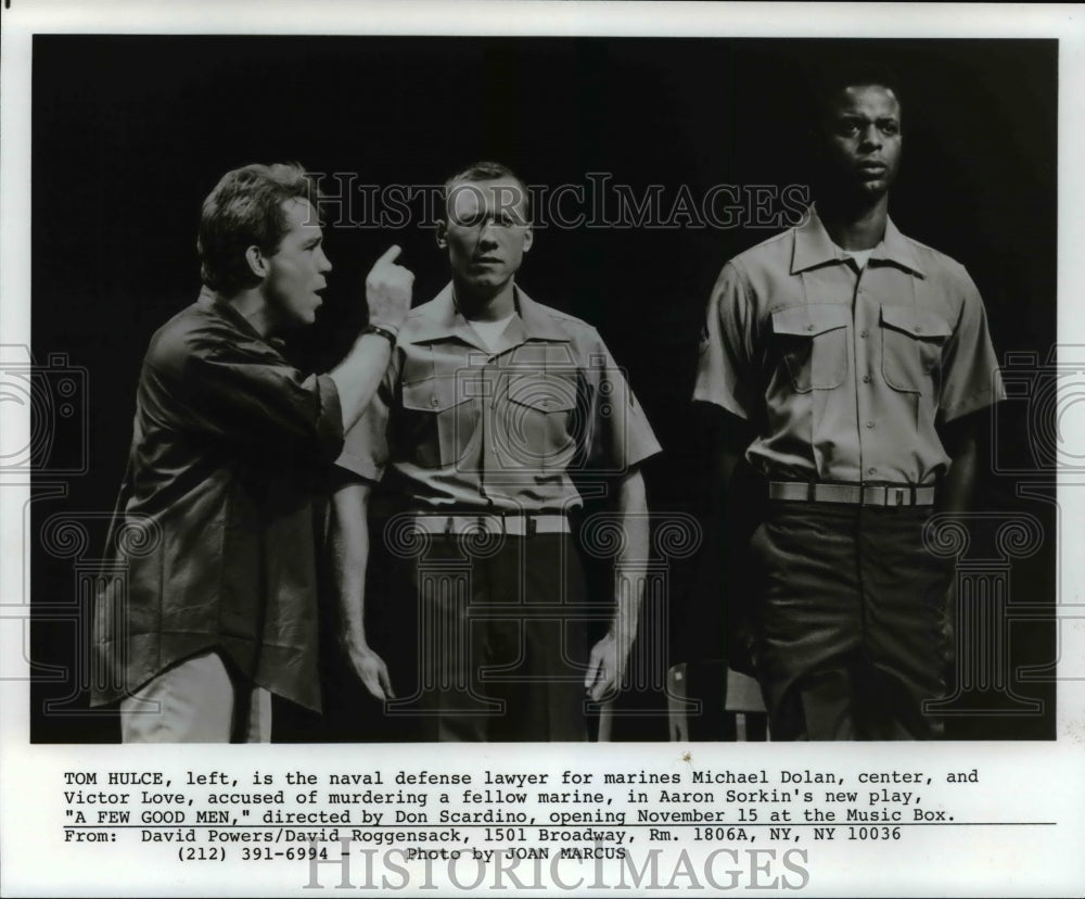 1955 Press Photo Tom Hulce, Michael Dolan &amp; Victor Love in &quot;A few good Men&quot; - Historic Images