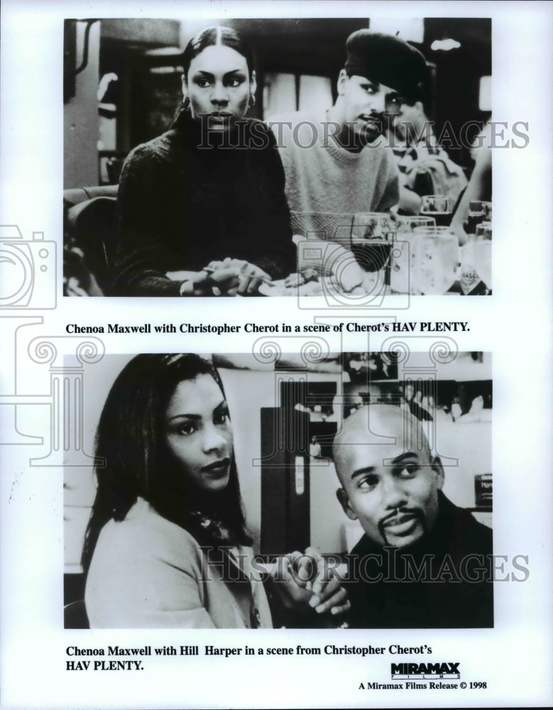 1988 Press Photo: Chenoa Maxwell, Christopher Cherot, Hill Harper in Hav Plenty - Historic Images
