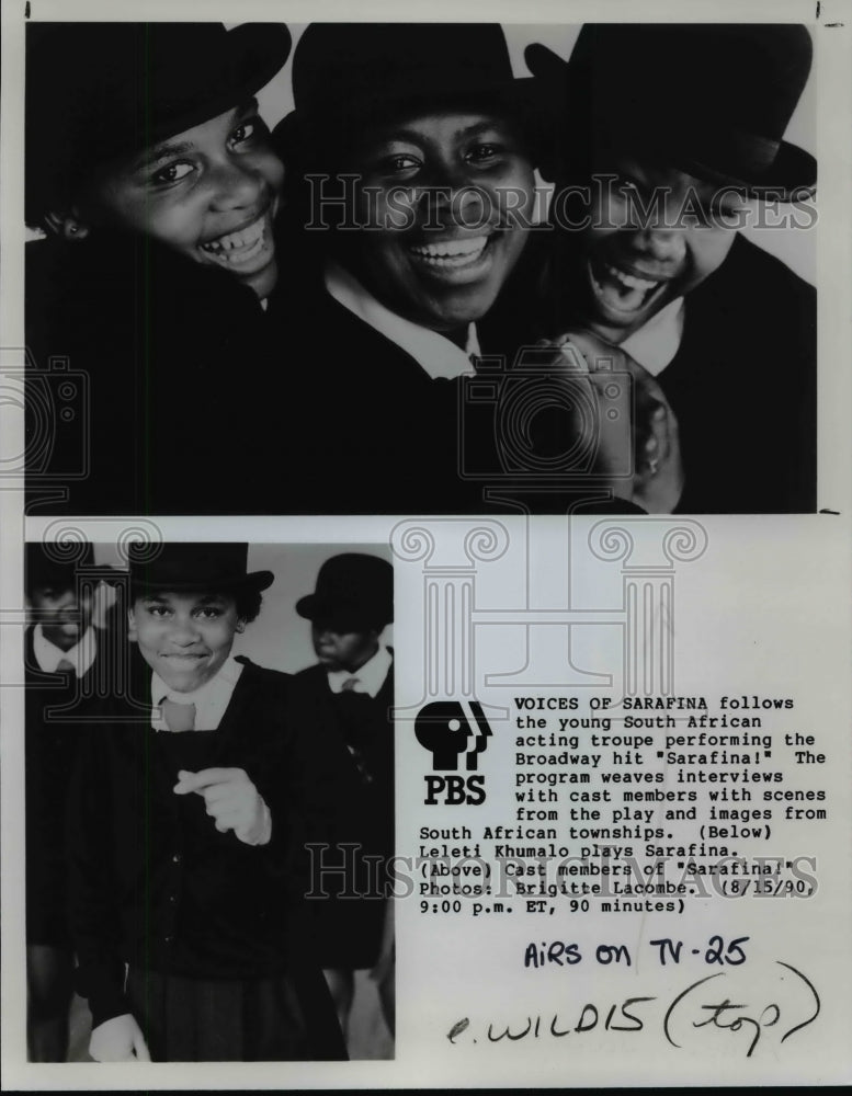 1990 Press Photo Voices of Sarafina will Perform Broadway - cvb59660 - Historic Images