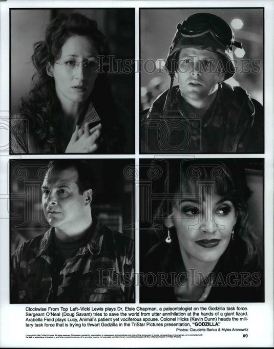 1998 Press Photo Cast from the Movie "Godzilla" - cvb59736 - Historic Images