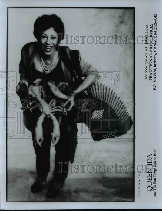 1990 Press Photo Queen Ida and The Bon Temps Zydeco Band - cvb59792 - Historic Images