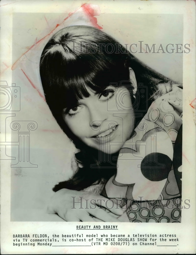 1971 Barbara Feldon- The Mike Douglas Show co host-Historic Images