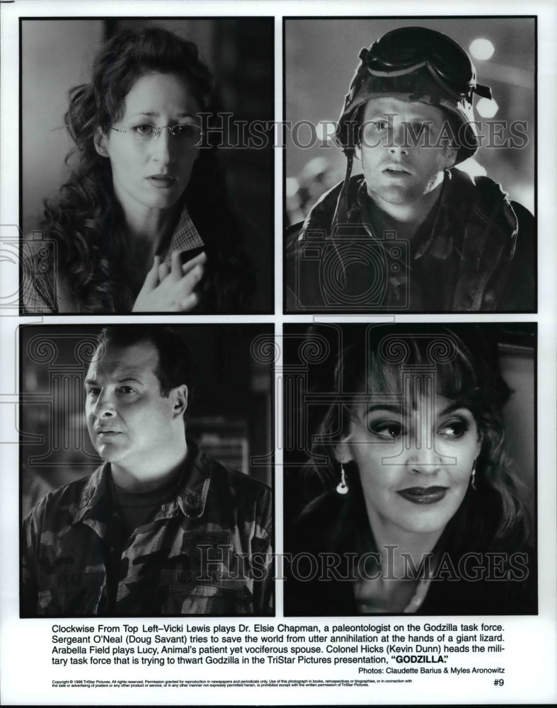 Press Photo Cast in the TriStar Pictures presentation, "Godzilla" - cvb59900 - Historic Images