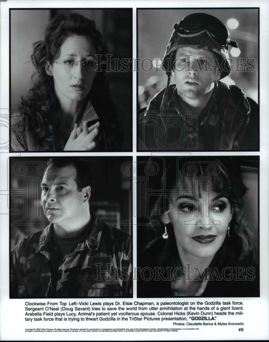 Press Photo Cast in the TriStar Pictures presentation, "Godzilla" - cvb59900 - Historic Images