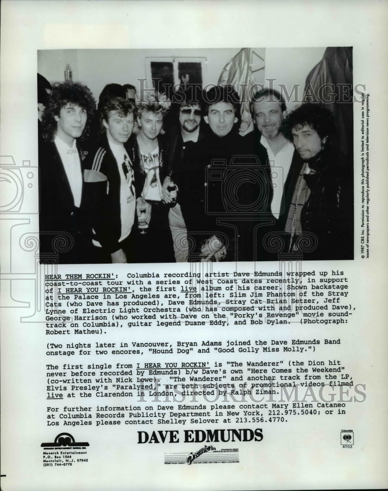 1989 Press Photo Hear Them Rockin-Columbia Recording Artist Dave Edmunds - Historic Images