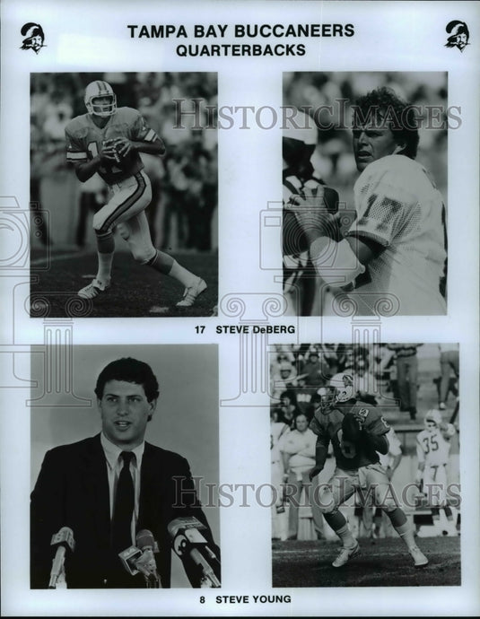 Press Photo Tampa Bay Buccaneers Quarterbacks - cvb60034 - Historic Images