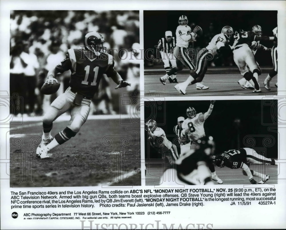 Press Photo San Francisco 49ers and the Los Angeles Rams-Monday Nigh Football - Historic Images