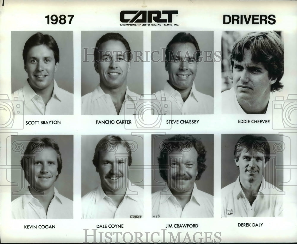 1987 Press Photo Championship Auto Racing Team drivers - cvb60278 - Historic Images