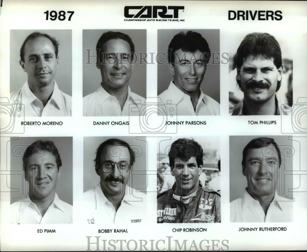 1987 Press Photo Championship Auto Racing Team drivers - cvb60279- Historic Images
