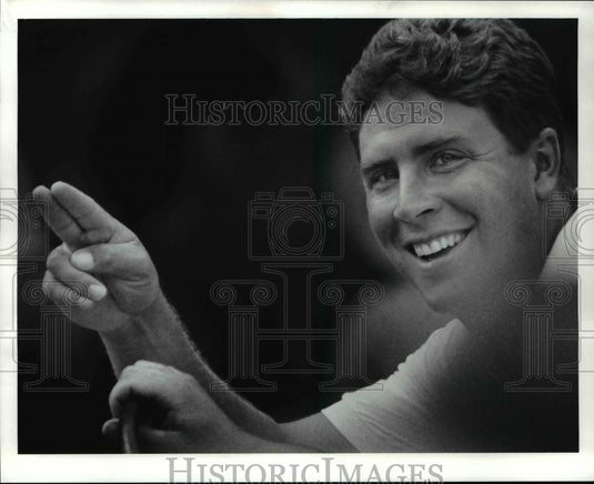 1991 Press Photo Miami Dolphin Dan Marino-Bernie Kosar's celebrity Golf Tourney - Historic Images