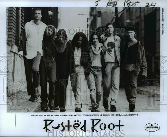 1995 Press Photo Rusted Root, Glabicki, Buynak, Wertz, Norman, Berlin, Donovan - Historic Images