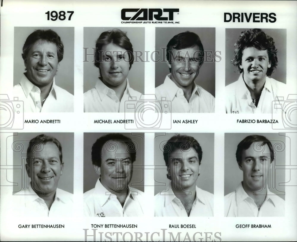 1987 Press Photo Championship Auto Racing Teams, Inc drivers - cvb60331 - Historic Images