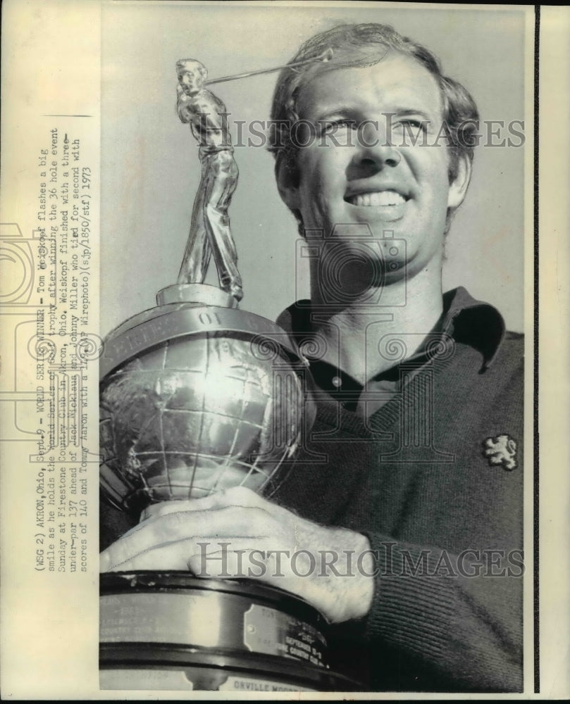 1973 Press Photo Akron Ohio- World Series Winner Tom Weiskopf - cvb60653 - Historic Images