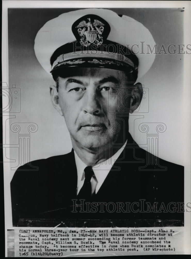 1965 Capt. Alan R. Cameron, New director of Naval Academy, Maryland.-Historic Images