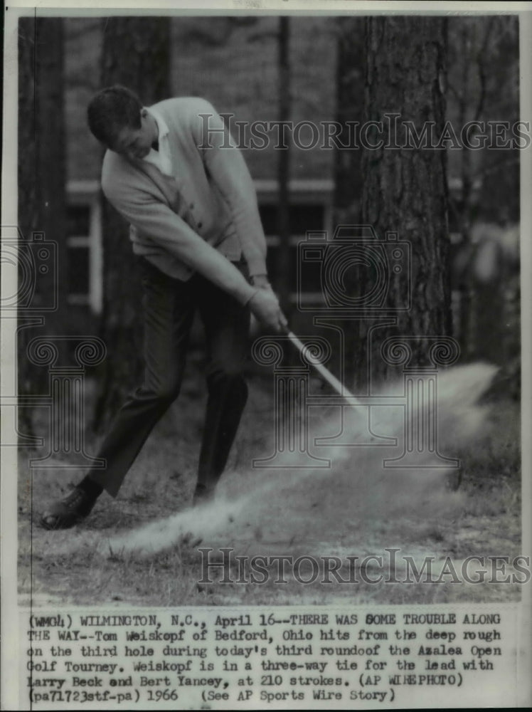 1966 Tom Weiskopf of Bedford Ohio, hits from the deep rough-Historic Images