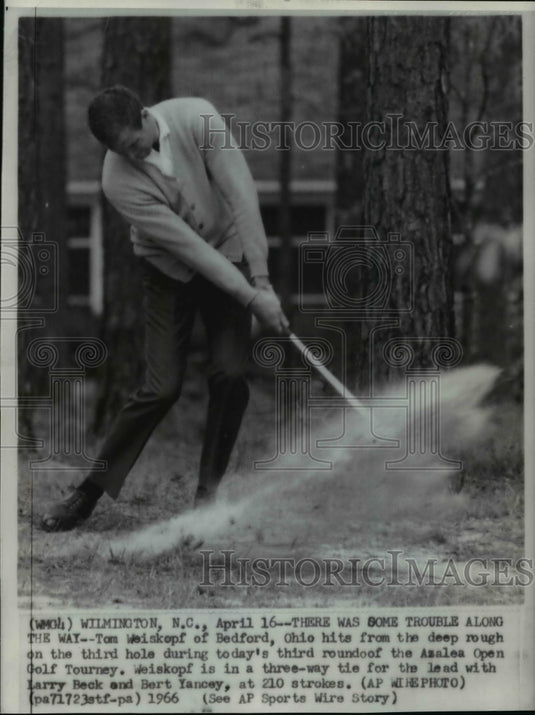 1966 Tom Weiskopf of Bedford Ohio, hits from the deep rough-Historic Images