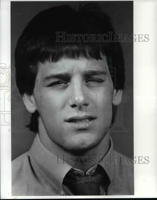 1989 Press Photo: Dale Kaprosy, Lake Catholic, Wrestling - cvb60854 - Historic Images